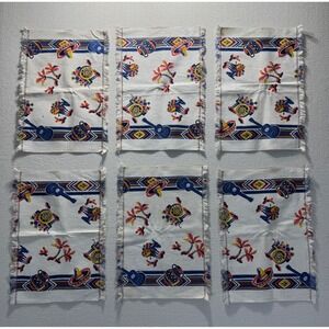 6 Vintage Startex Kitchen Towels Placemats Mexican Southwest Motifs